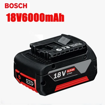 100% Оригинальная литий-ионная аккумуляторная батарея 18 В 6.0А для запасных электроинструментов Bosch 10000 мАч, портативный индикатор замены