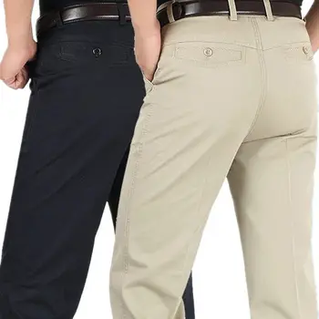 2023 Прямые Деловые Повседневные мужские брюки, Высококачественные дизайнерские Весенне-осенние Элегантные Мужские брюки для отдыха, Длинные Официальные Брюки A173