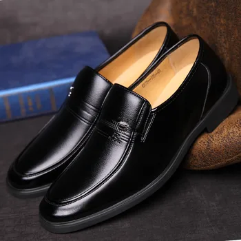 Кожаная Мужская официальная обувь, мужские лоферы люксового бренда, Модельные Мокасины, Дышащие слипоны, Черные туфли для вождения, Большие размеры 38-44