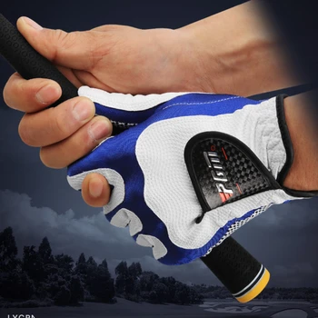 Мужские перчатки для гольфа на левую и правую руку PGM из ткани с дышащей сеткой и нескользящей спортивной перчаткой для гольфа для мужчин, носящих аксессуары для гольфа