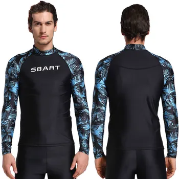 Новый мужской рашгард для виндсерфинга, Лайкра, рубашка для серфинга, топы для дайвинга с защитой от ультрафиолета, длинный рукав, Плюс размер 3XL, купальник L 0
