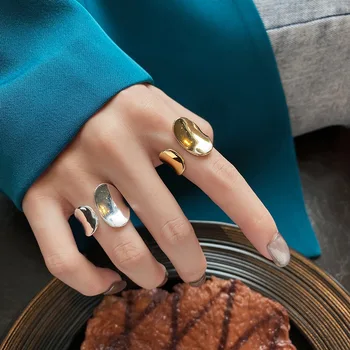 Ретро Геометрическое кольцо для женщин с открытым хвостом, кольцо на палец 2023, модные женские украшения