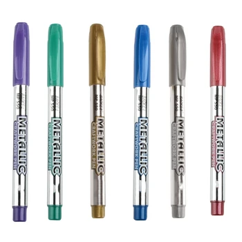 Ручка для перманентной окраски металлическим маркером для рисования стеклянных обоев на коньках 0