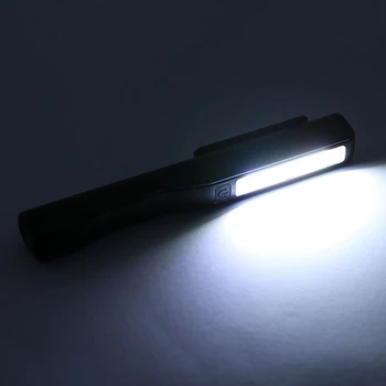 2X Перезаряжаемый светодиодный COB Портативный фонарь для проверки работы в кемпинге, ручной фонарик, Магнитный Черный 4